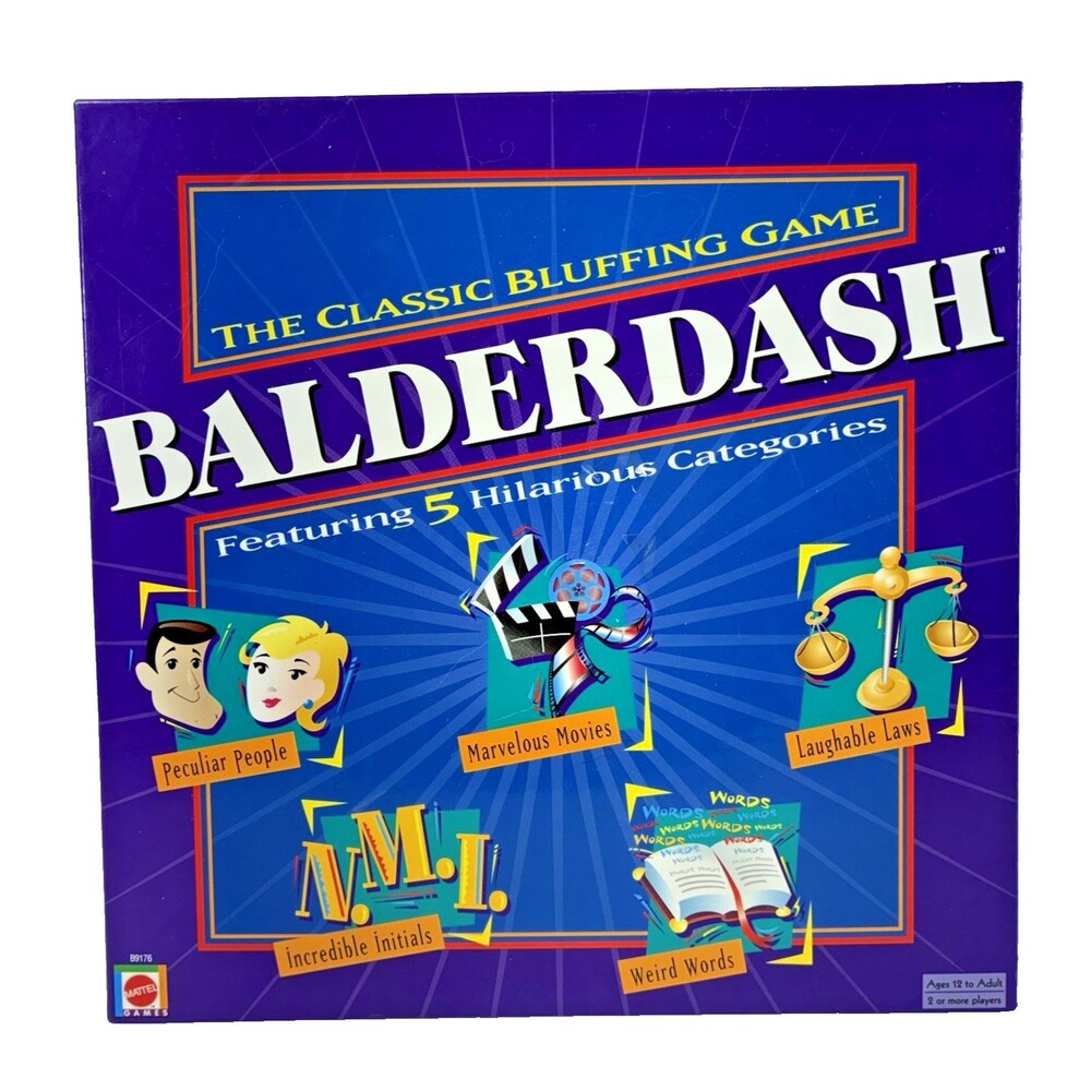Balderdash Vintage 2003 Mattel Board Game Complete